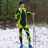 Комбинезон лыжный SP RUS чер.желтый утепленный муж